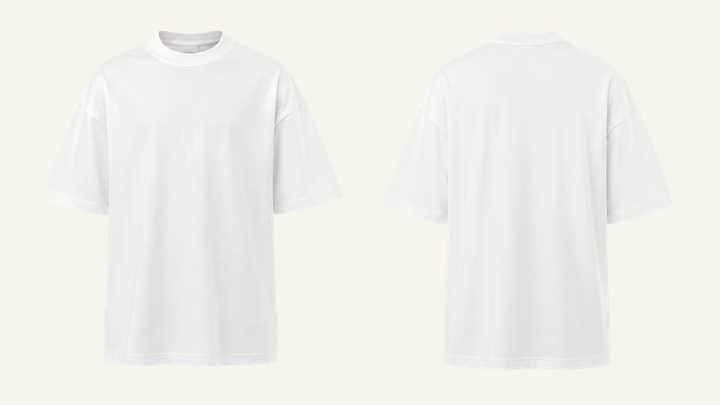 Longline T-Shirt — True White Garment Dyed design