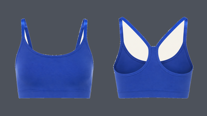 Low-Impact Studio Bra — Cobalt HSL Master design