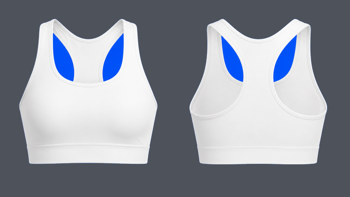 Medium-Support Racerback Bra — True White design