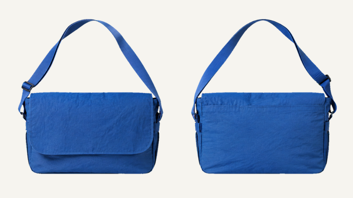 Messenger Bag — Cobalt HSL Master Technical Crinkle Rinse design