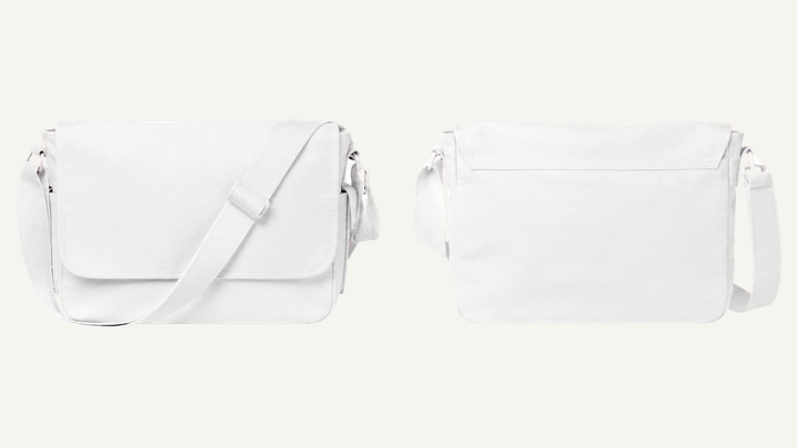 Messenger Bag — True White Clean Reactive Solid design