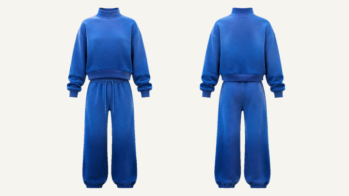 Mock-neck Sweatshirt — Cobalt HSL Master Tonal Dip Dye Ombre design