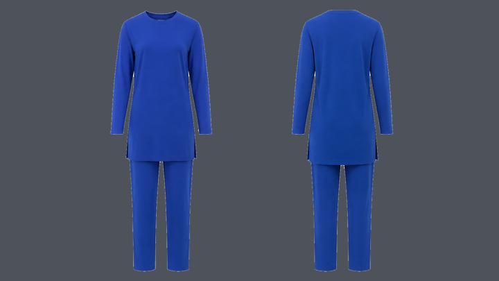 Modest Performance Tunic — Cobalt HSL Master design