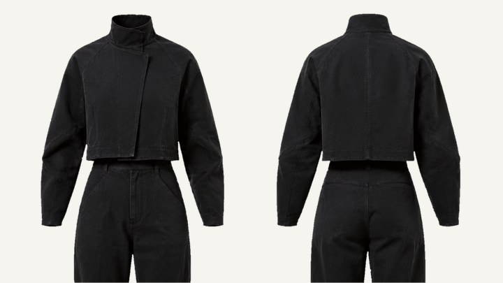 Moto Jacket — True Black Matte Panel Wash design