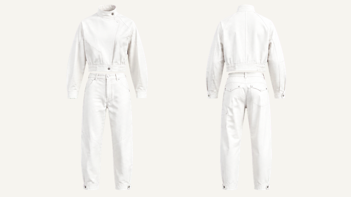 Moto Jacket — True White Brushed Soft Finish design