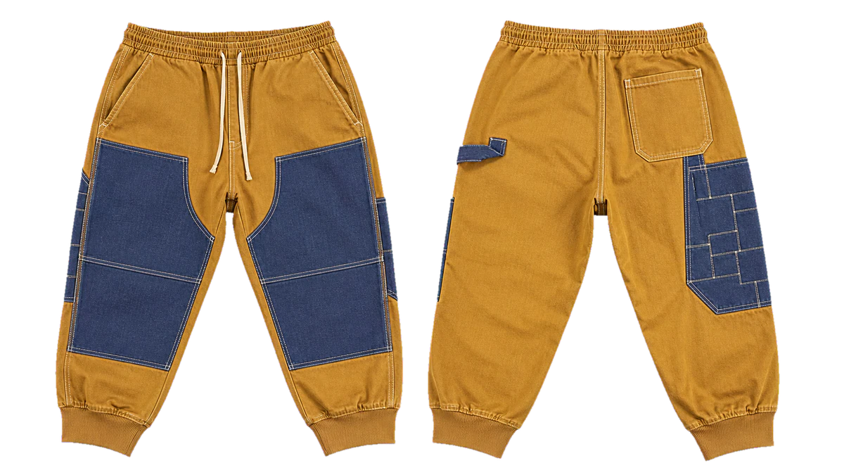 Mustard Indigo Carpenter Three-Quarter Joggers design