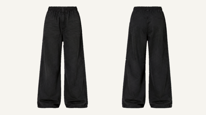 Nylon Track Pants — True Black Pigment Dyed design
