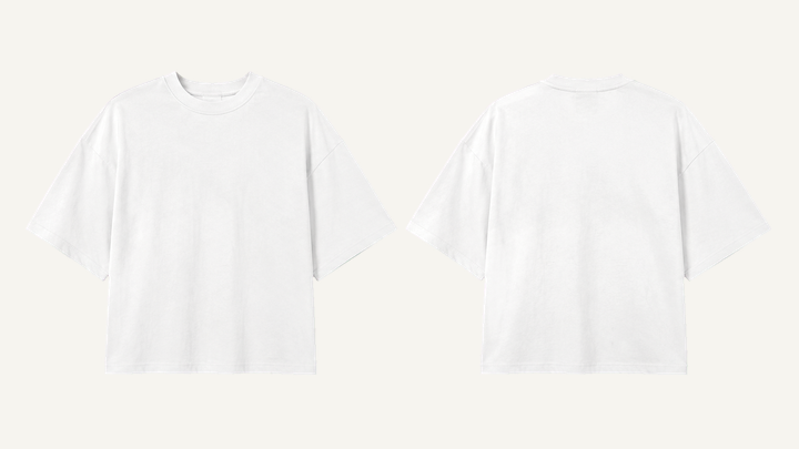 Oversized Heavyweight T-Shirt — True White Vintage Soft Wash design