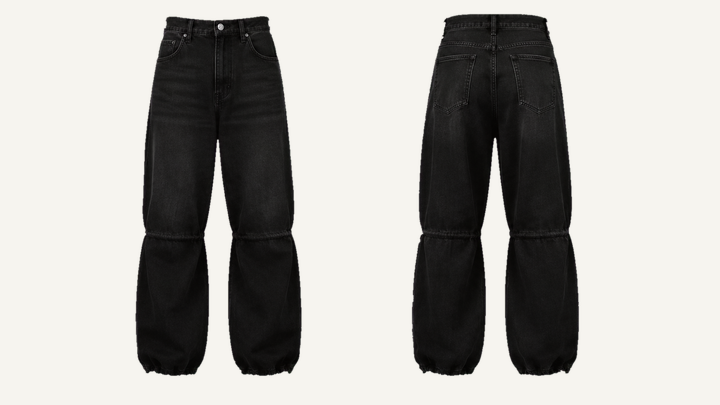 Parachute Pants — True Black Denim Stone Wash design