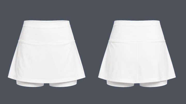 Performance Skort — True White design