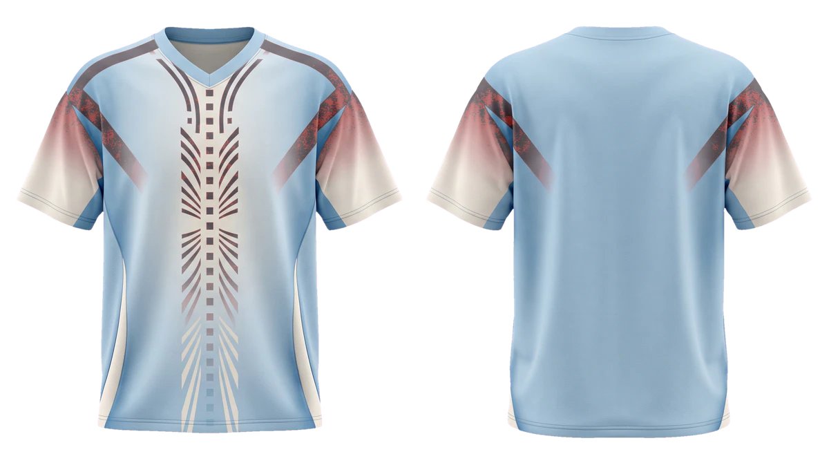 Powder Blue Brick Meridian Soccer Jersey design