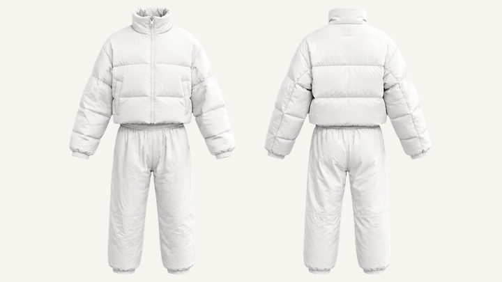 Puffer Jacket — True White Enzyme Soft Wash design