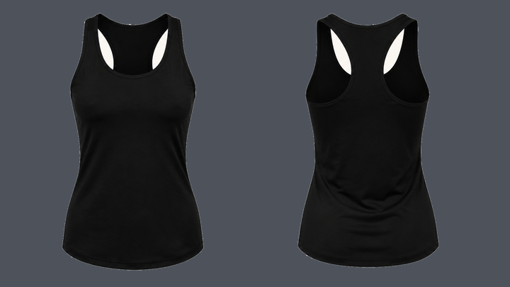 Racerback Performance Tank — True Black design