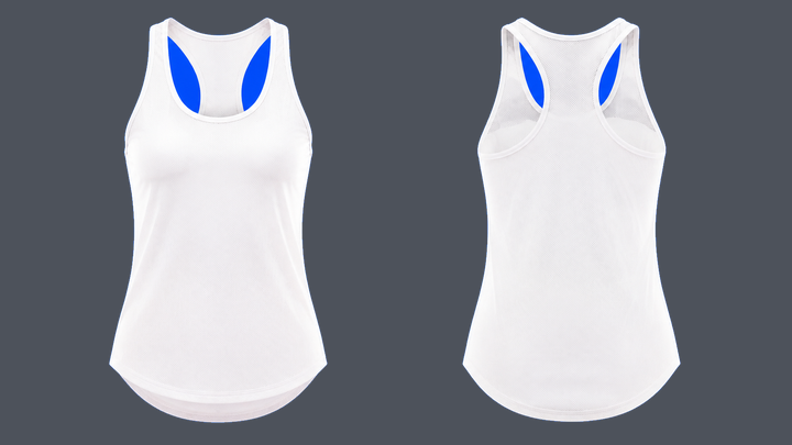 Racerback Run Singlet — True White design