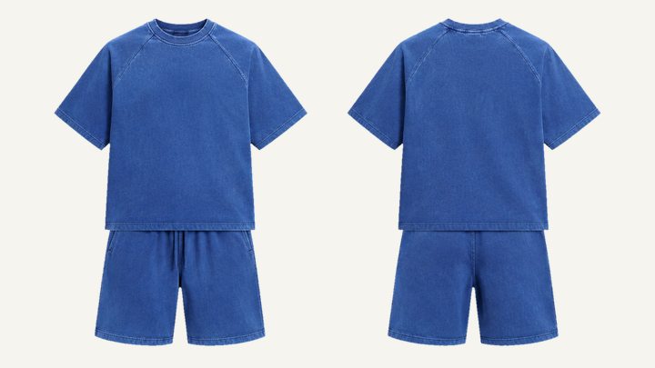 Raglan-sleeve T-Shirt — Cobalt HSL Master Pigment Dyed design