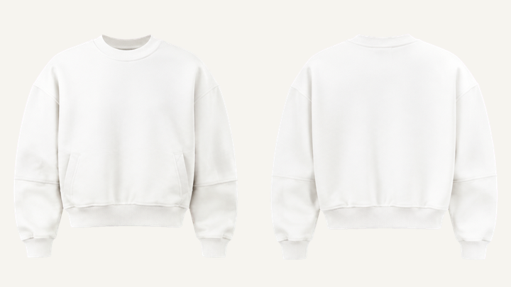 Regular Crewneck Sweatshirt — True White Enzyme Soft Wash design