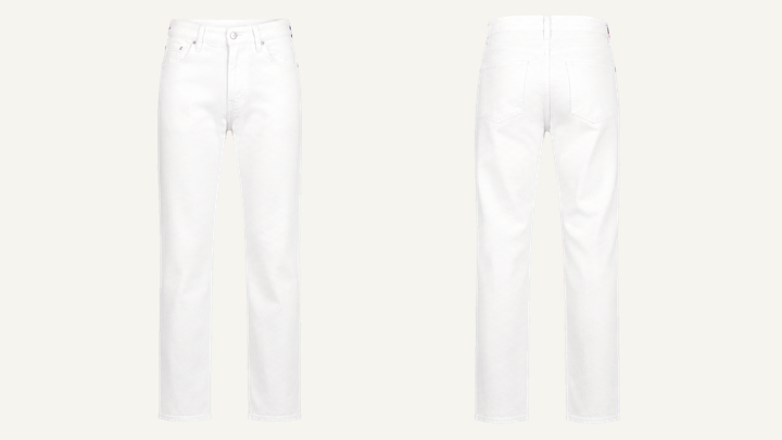 Regular Straight Jeans — True White Clean Reactive Solid design