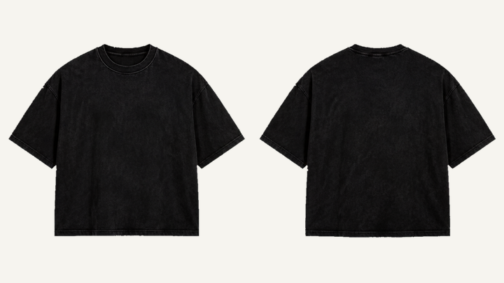 Relaxed Midweight T-Shirt — True Black Tonal Mineral Wash design