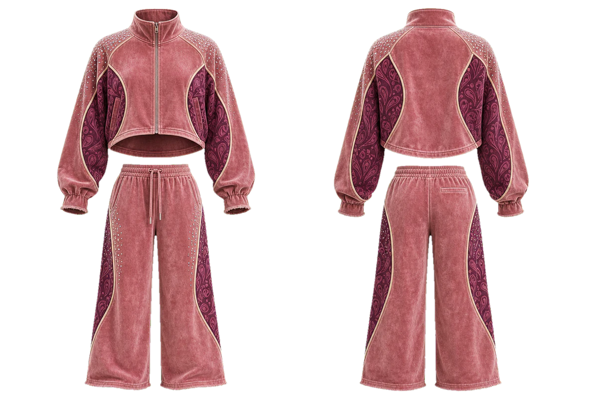 Rose Nocturne tracksuit design