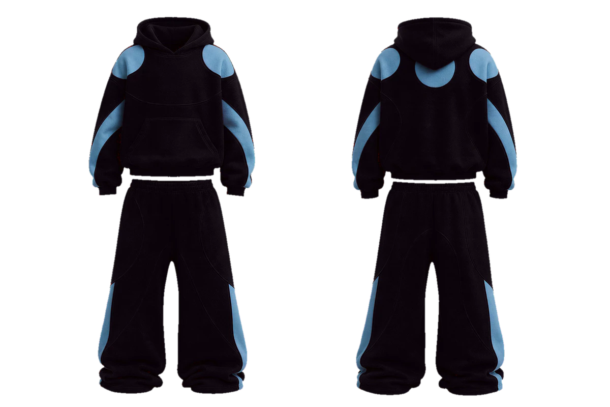 Ruby Aqua Orbit baggy tracksuit design