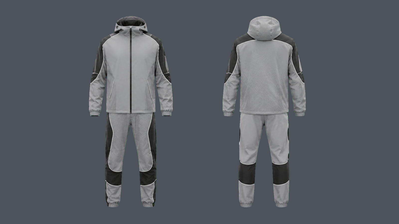 Pace Rain Set — Stone grey design