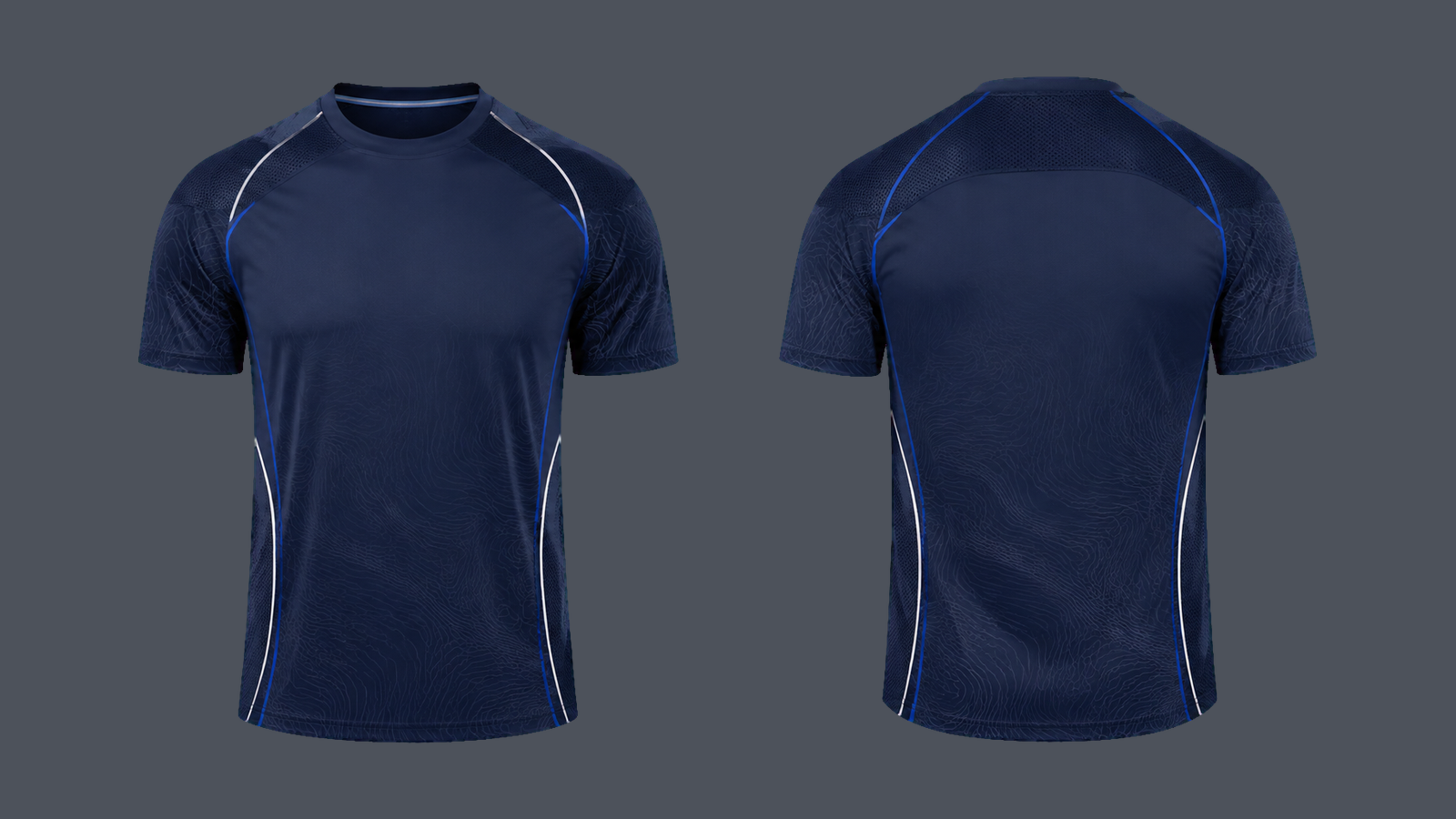 Aero Mesh Tee — Midnight navy design