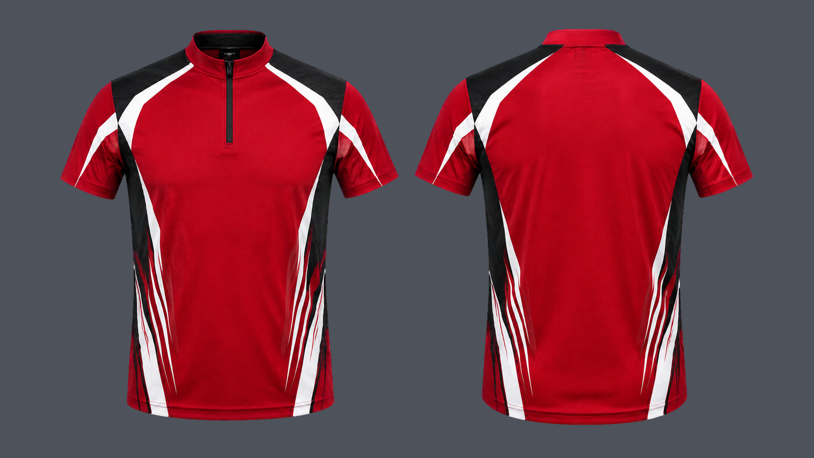 Altitude Half-Zip Tee — Crimson design