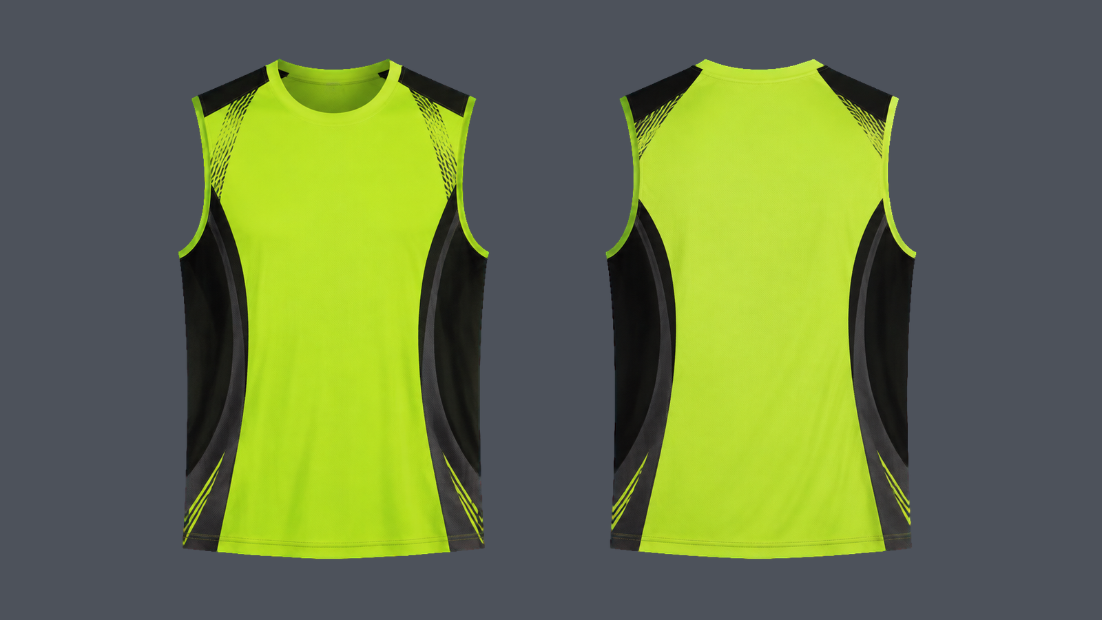Flow Muscle Tee — Lime design