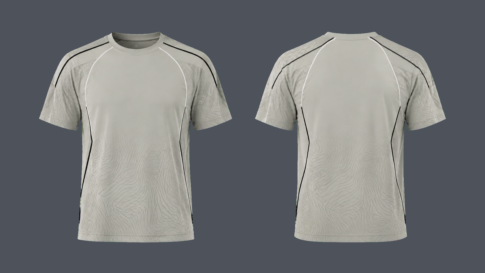 Glide Training Tee — Stone grey design