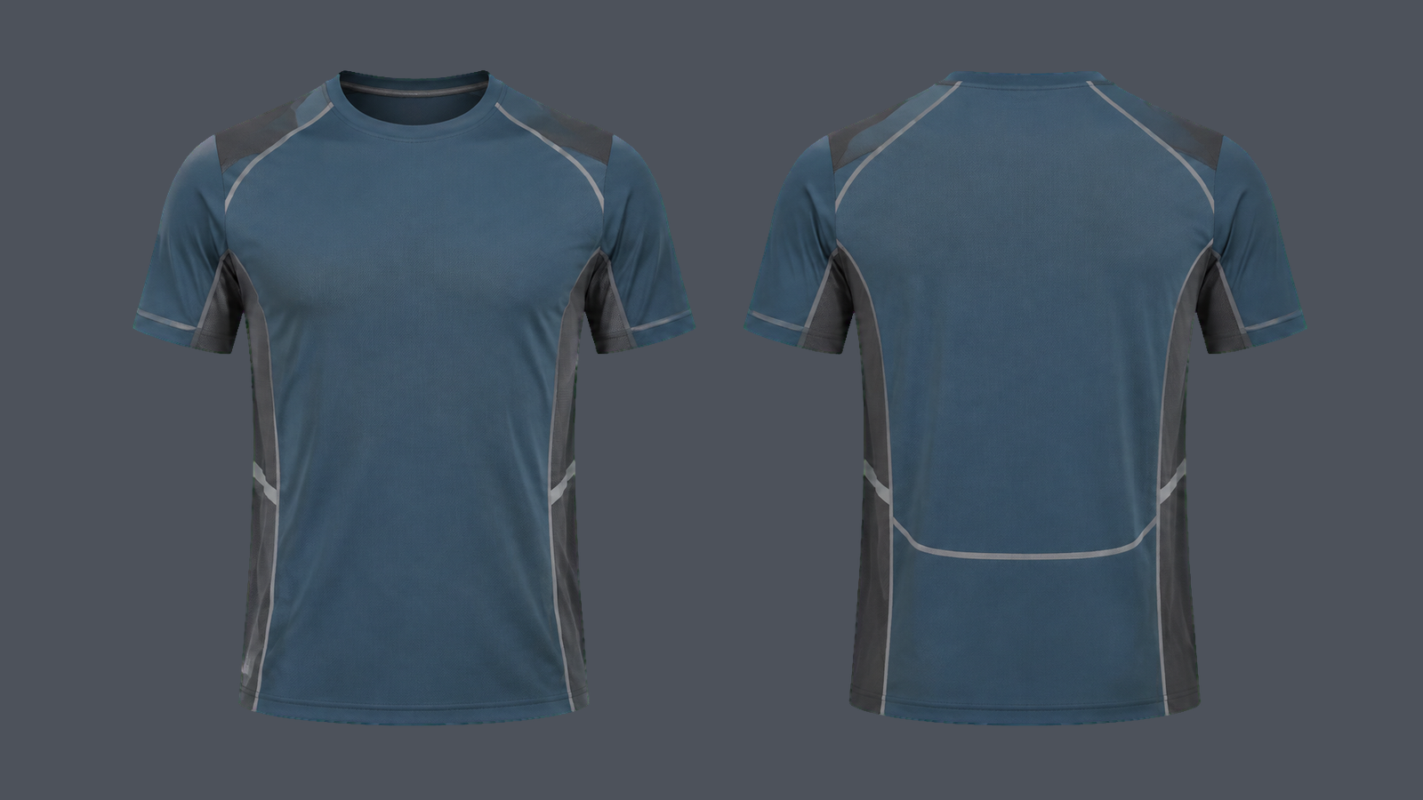 Metro Reflect Tee — Petrol blue design