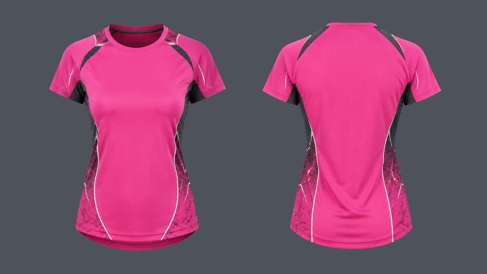 Stride Seamless Tee — Fuchsia design