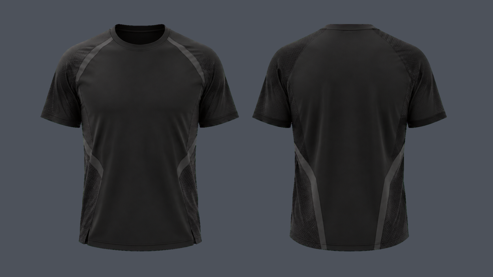 Trail Vent Tee — Matte black design