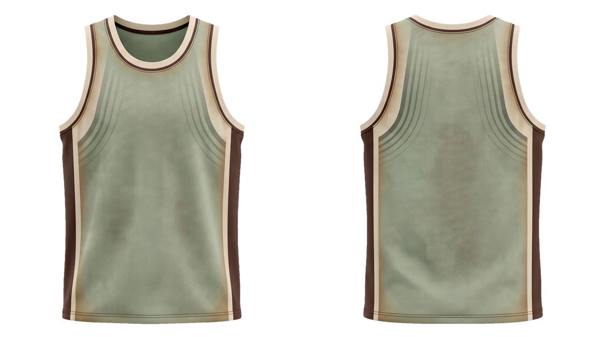 Sage Chocolate Ripple Basketball Jersey design