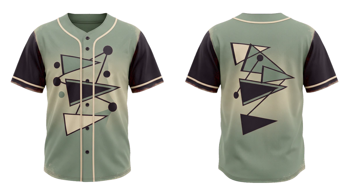 Sage Maroon Pennant Baseball Jersey design