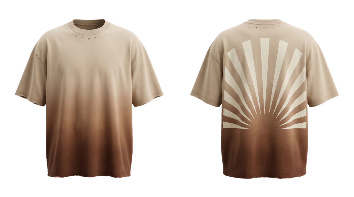 Sand Ombre Sunray T-shirt design
