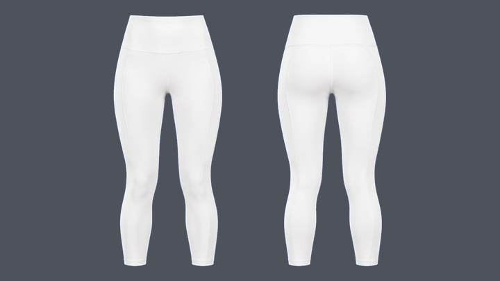 Seven-Eighths Compression Tight — True White design
