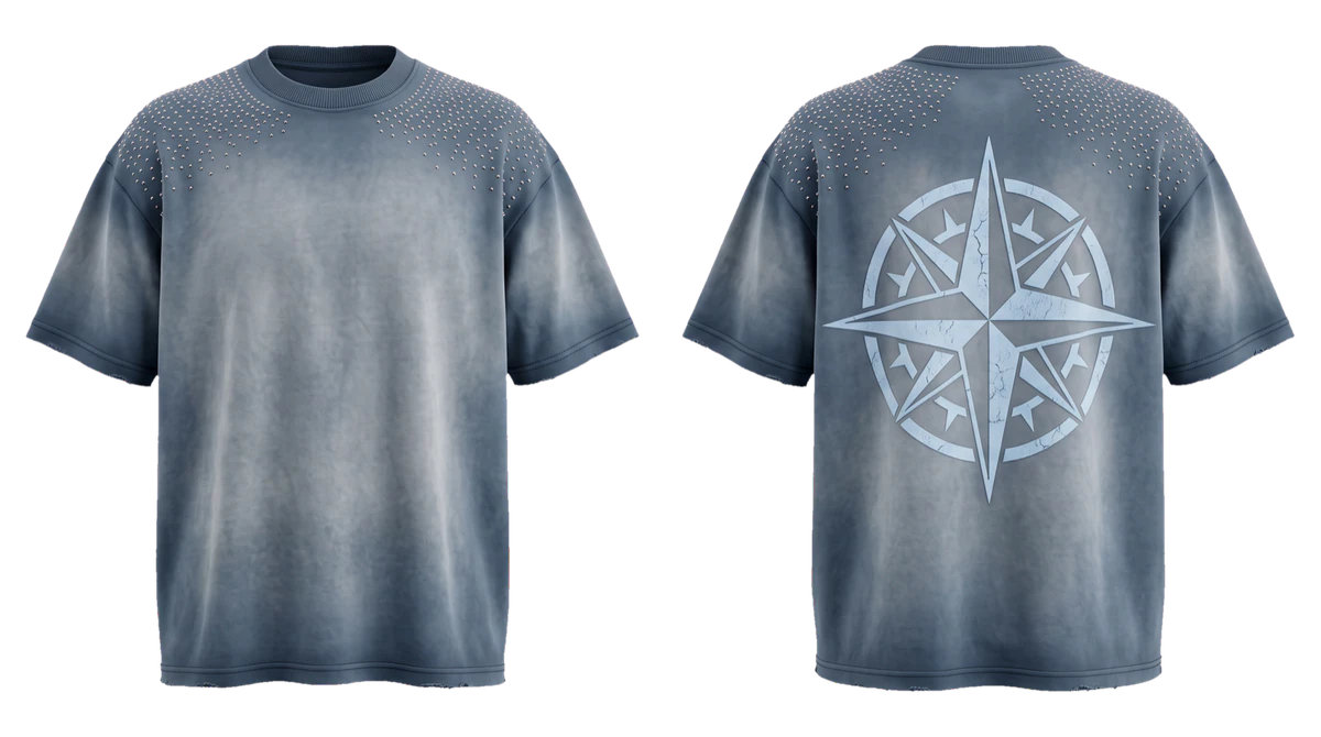Slate Sun-Fade Oversized T-shirt design