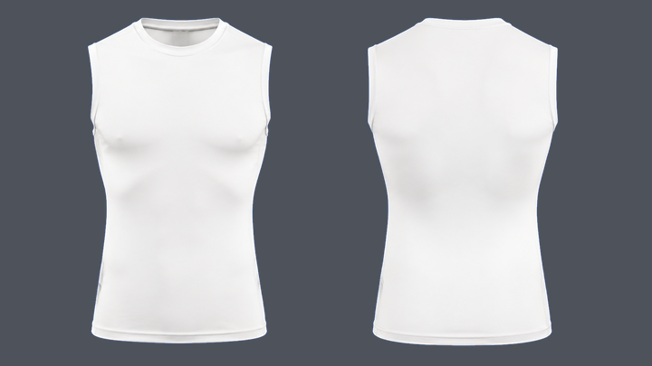 Sleeveless Compression Top — True White design