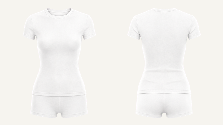 Slim Fitted T-Shirt — True White Garment Dyed design