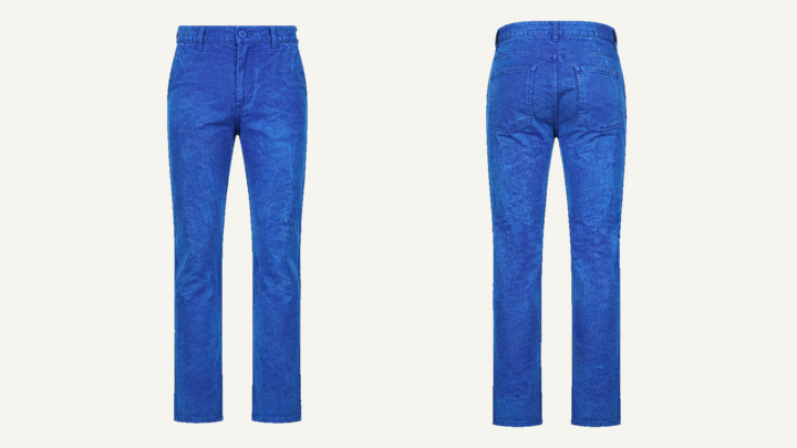 Slim Straight Jeans — Cobalt HSL Master Tonal Crinkle Dye design