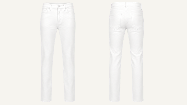 Slim Straight Jeans — True White Enzyme Soft Wash design
