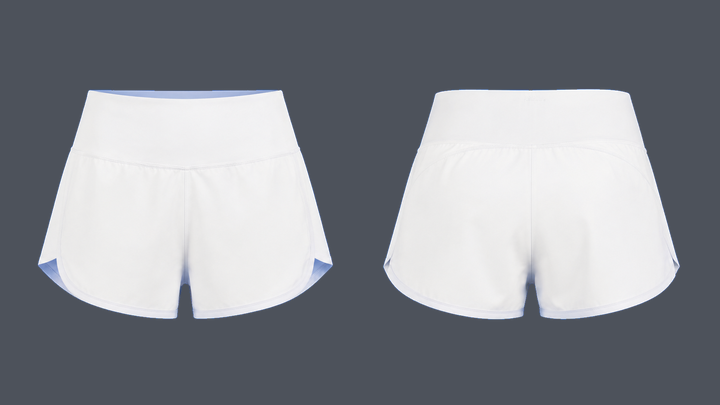 Split Run Short — True White design