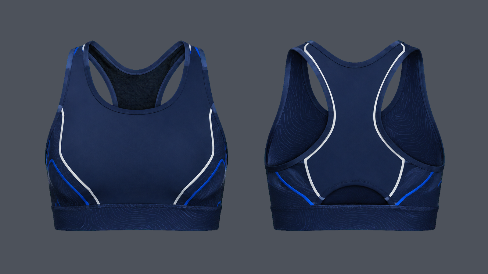 Aero High-Support Bra — Midnight navy design