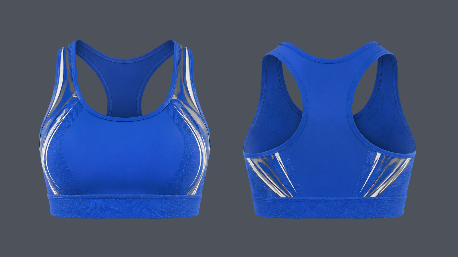 Motion Racer Bra — Cobalt design