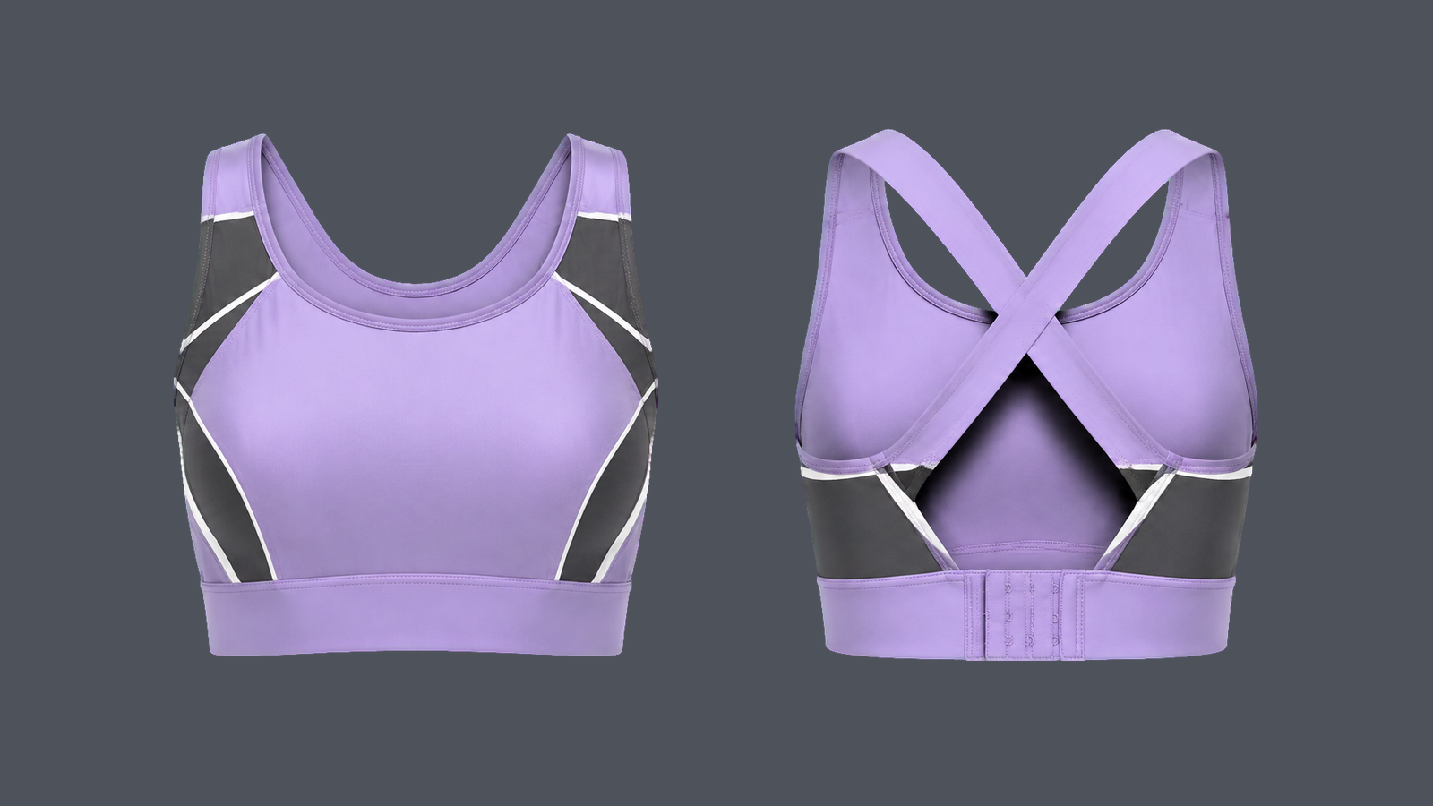 Summit Crossback Bra — Lavender design