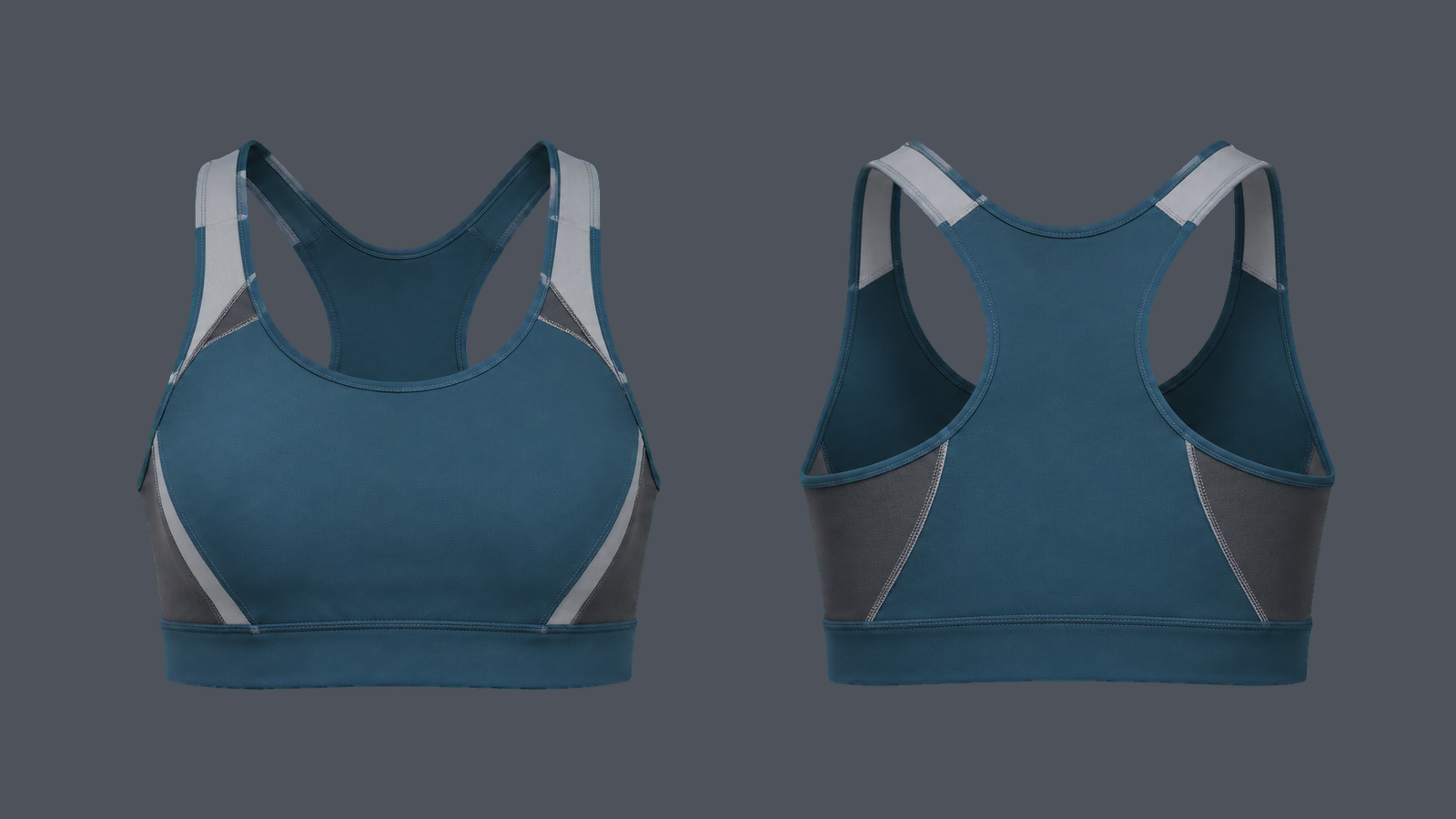 Vapor Seamless Bra — Petrol blue design