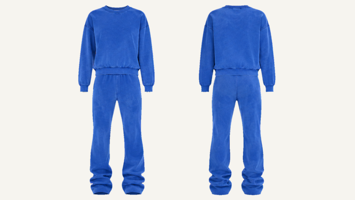Stacked Sweatpants — Cobalt HSL Master Tonal Wave Wash design