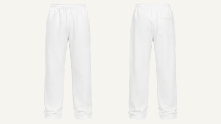 Straight-leg Sweatpants — True White Clean Reactive Solid design