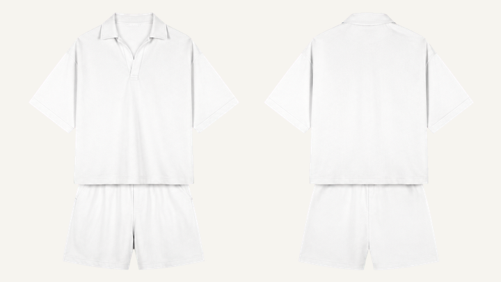 Streetwear Polo Shirt — True White Vintage Soft Wash design