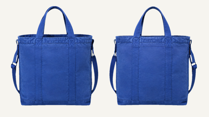 Structured Box Tote — Cobalt HSL Master Waxed Matte Finish design